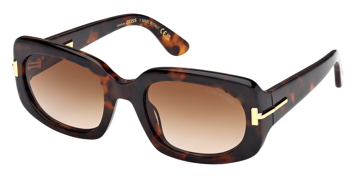 Tom Ford® FT1253 Sunglasses FT1253 52F 54 - 52F - Dark Havana/Dark Havana