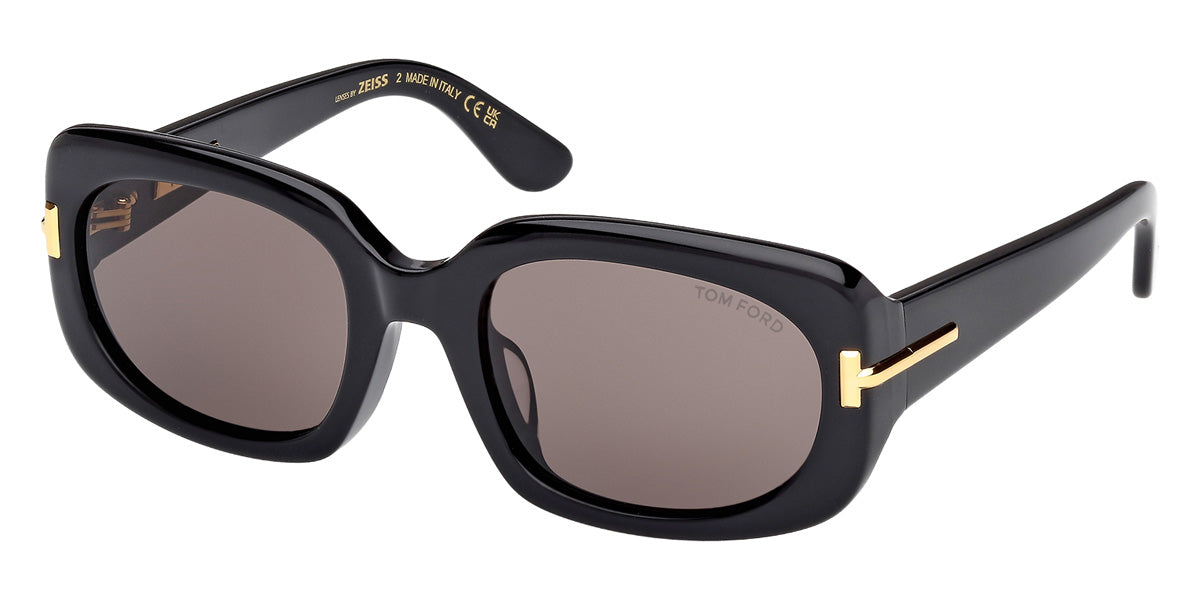 Tom Ford® FT1253-F Sunglasses FT1253-F 01A 56 - 01A - Shiny Black/Shiny Black