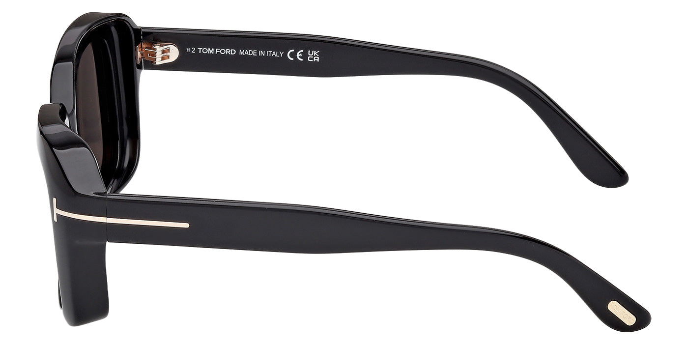 Tom Ford® FT1283 Sunglasses - Shiny Black/Smoke