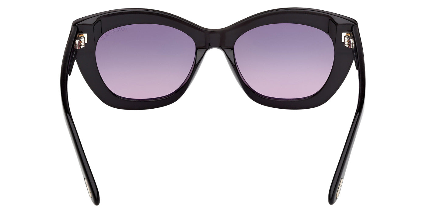Tom Ford® FT1285 Sunglasses - Shiny Black/Gradient Smoke