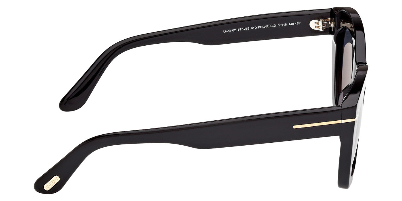 Tom Ford® FT1285 Sunglasses - Shiny Black/Smoke Polarized