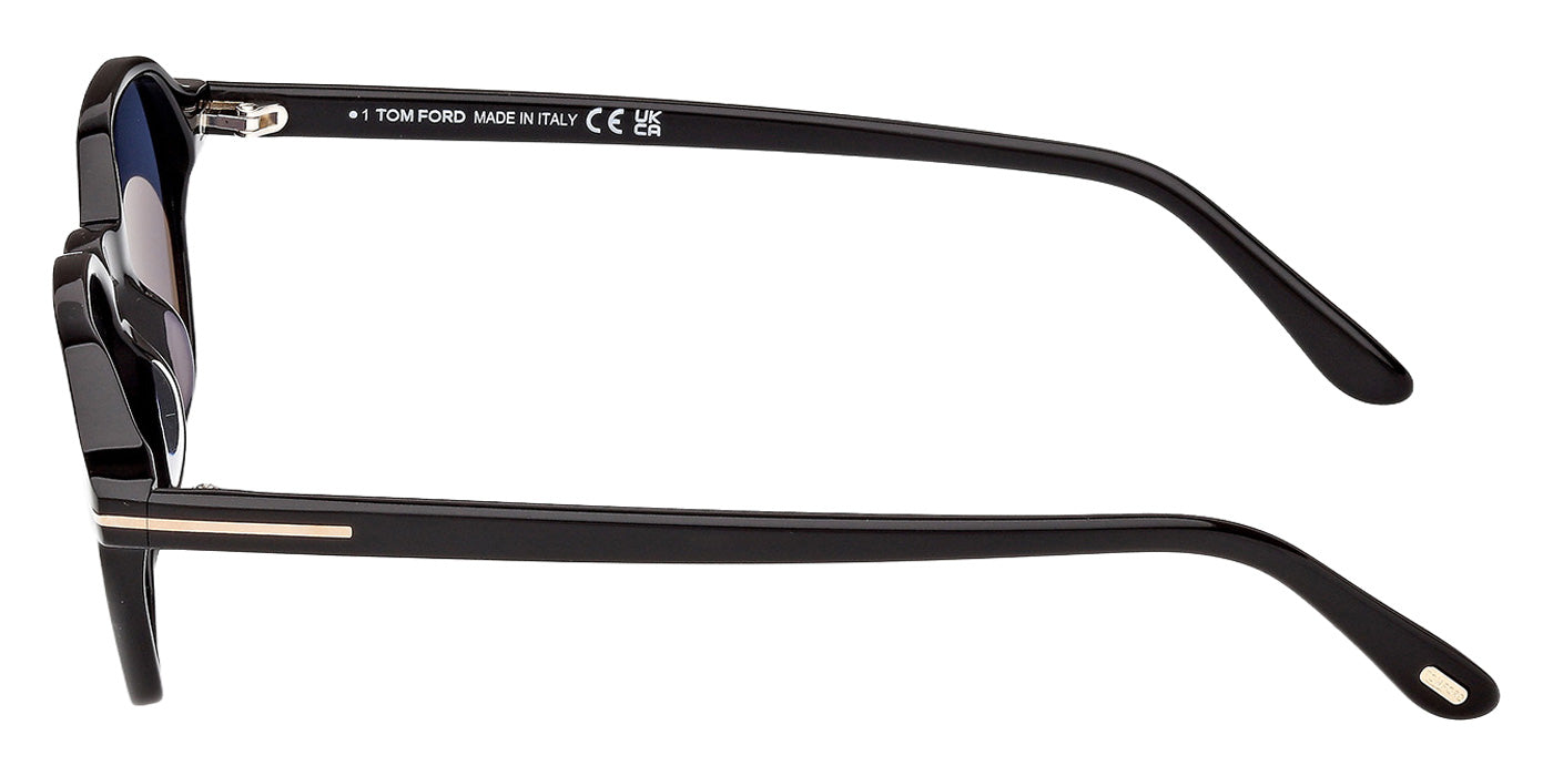 Tom Ford® FT1301 Sunglasses - Shiny Black/Blue