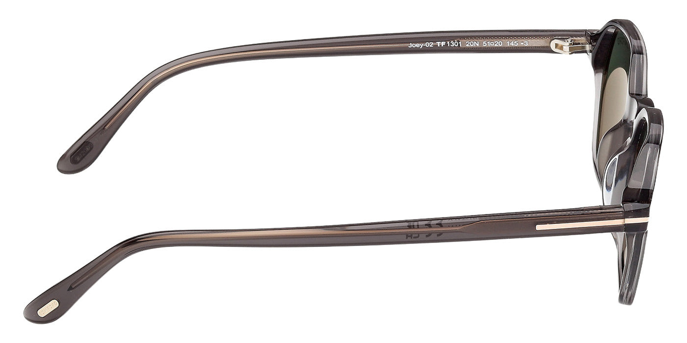 Tom Ford® FT1301 Sunglasses - Shiny Grey/Green