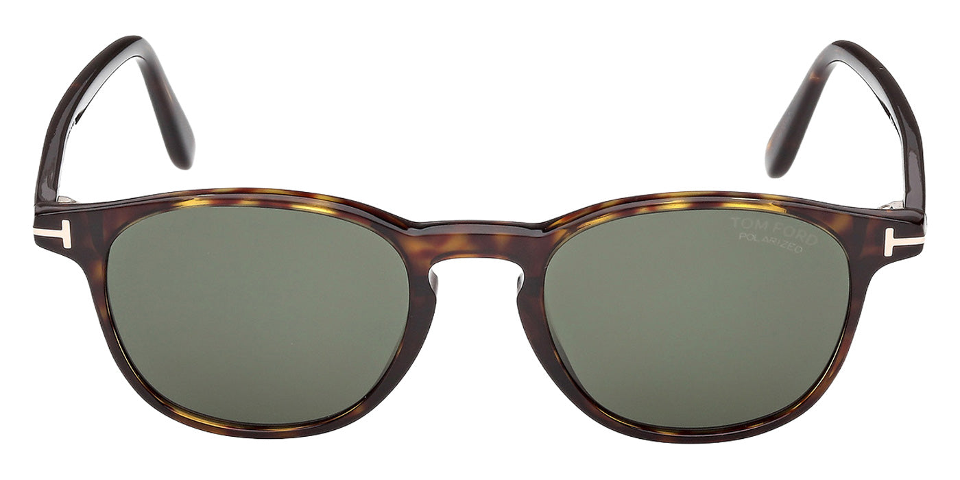 Tom Ford® FT1302 Sunglasses - Dark Havana/Green Polarized
