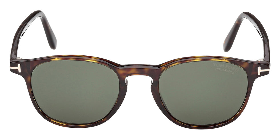 Tom Ford® FT1302 Sunglasses - Dark Havana/Green Polarized