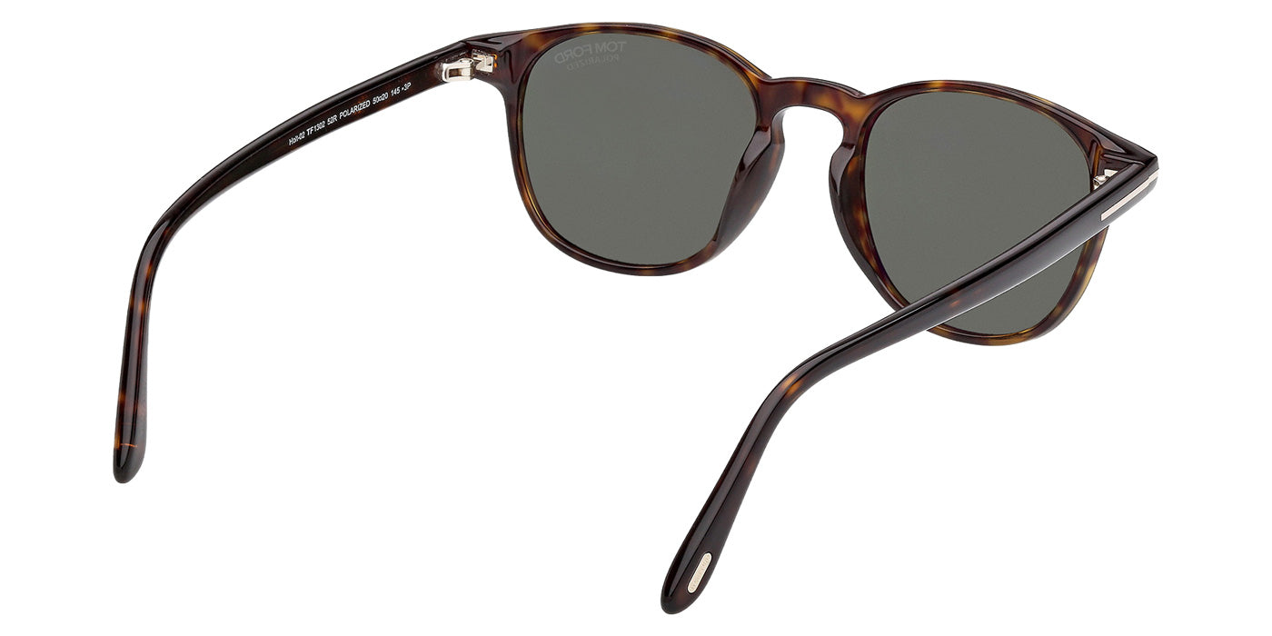 Tom Ford® FT1302 Sunglasses - Dark Havana/Green Polarized