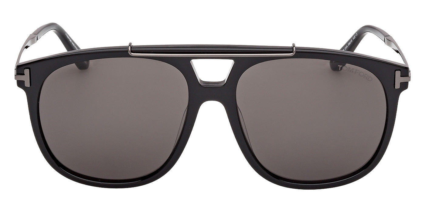 Tom Ford® FT1306 Sunglasses - Shiny Black/Smoke