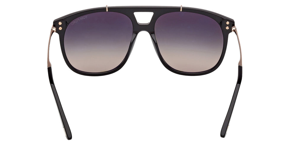 Tom Ford® FT1306 Sunglasses - Shiny Black/Gradient Smoke