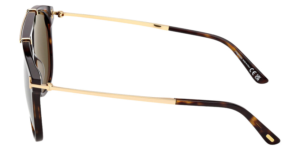 Tom Ford® FT1306 Sunglasses - Dark Havana/Green