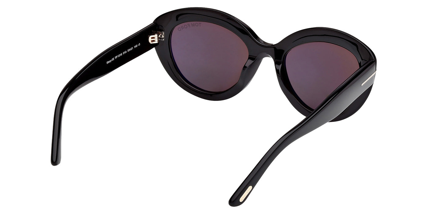Tom Ford® FT1316 Sunglasses - Shiny Black/Smoke