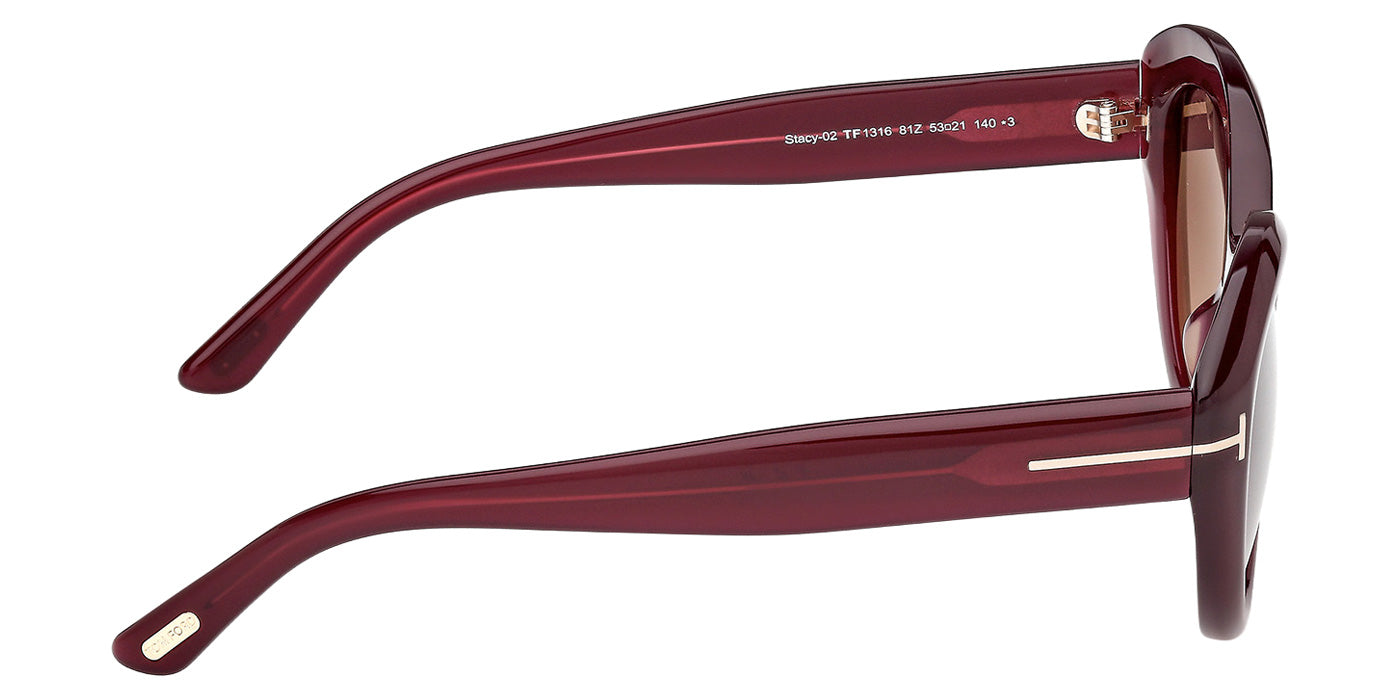 Tom Ford® FT1316 Sunglasses - Shiny Violet/Gradient or Mirrored Violet