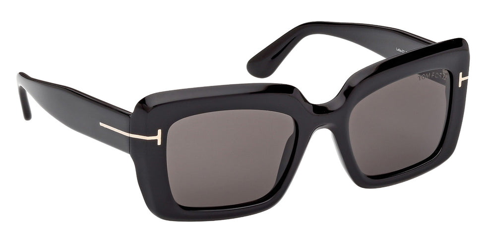 Tom Ford® FT1318 Sunglasses - Shiny Black/Smoke