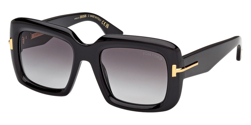 Tom Ford® FT1330 Sunglasses FT1330 01B 53 - 01B - Shiny Black/Shiny Black
