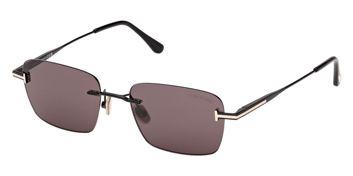 Tom Ford® FT1354 Sunglasses - Shiny Black/Smoke