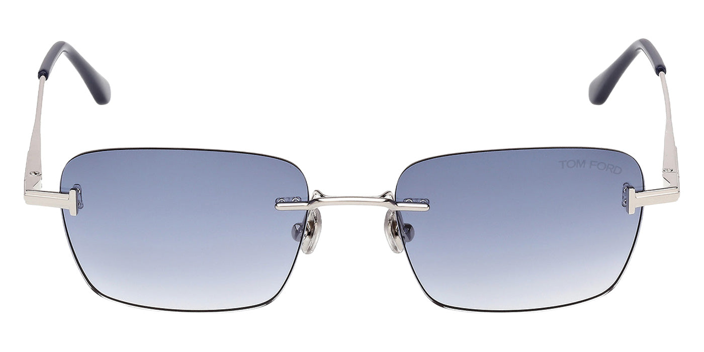 Tom Ford® FT1354 Sunglasses - Shiny Palladium/Gradient Blue