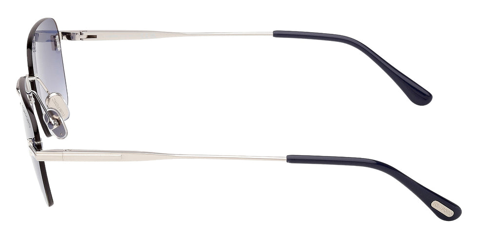 Tom Ford® FT1354 Sunglasses - Shiny Palladium/Gradient Blue