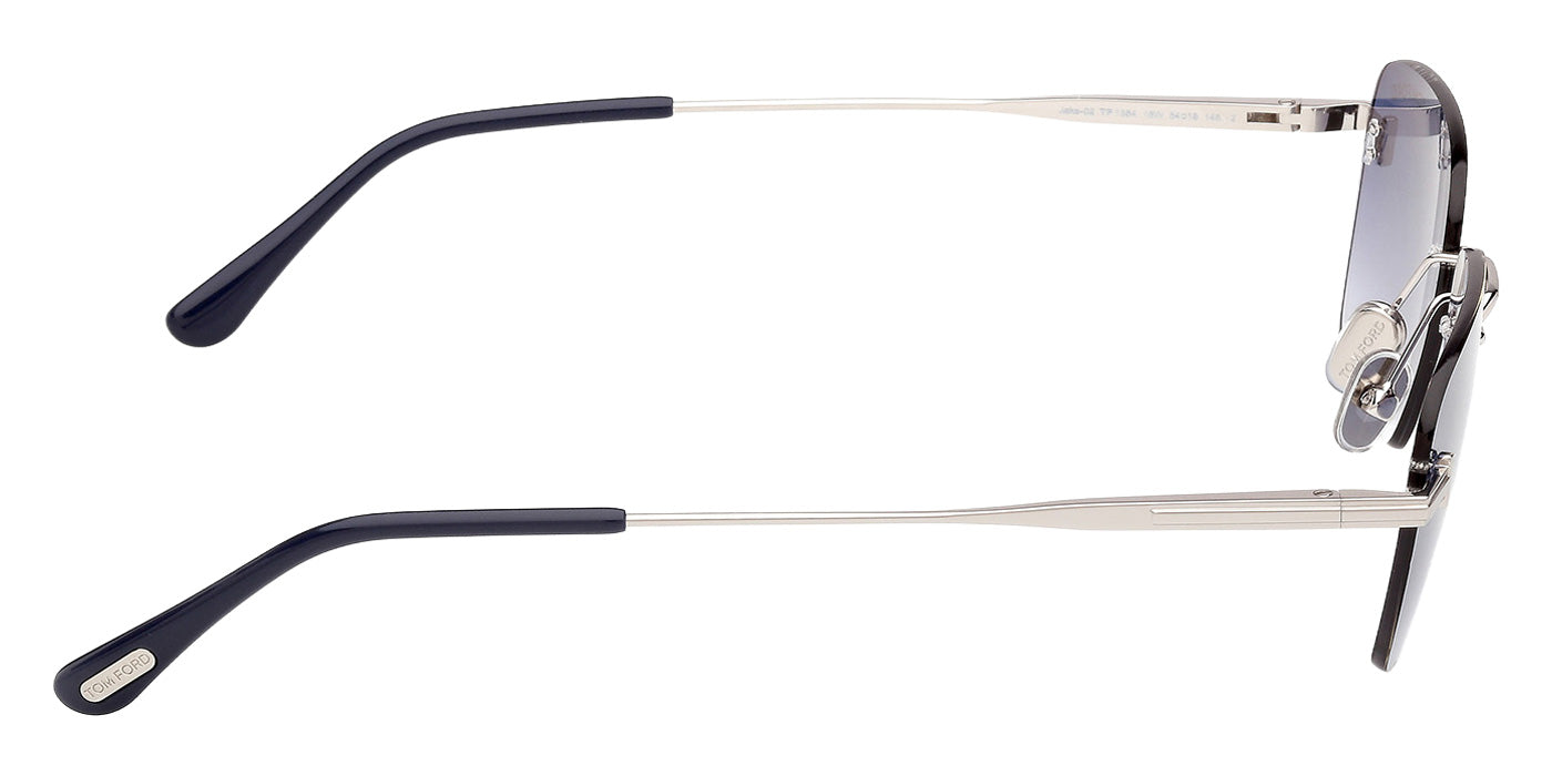 Tom Ford® FT1354 Sunglasses - Shiny Palladium/Gradient Blue