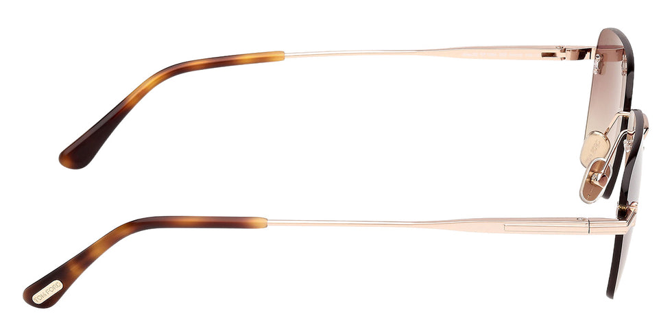 Tom Ford® FT1354 Sunglasses - Shiny Rose Gold/Gradient Bordeaux