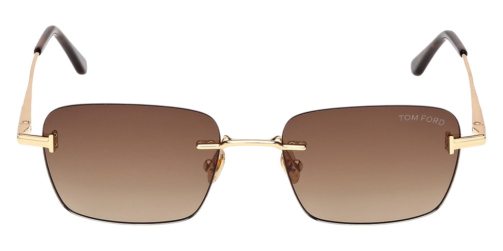 Tom Ford® FT1354 Sunglasses - Shiny Deep Gold/Gradient Brown