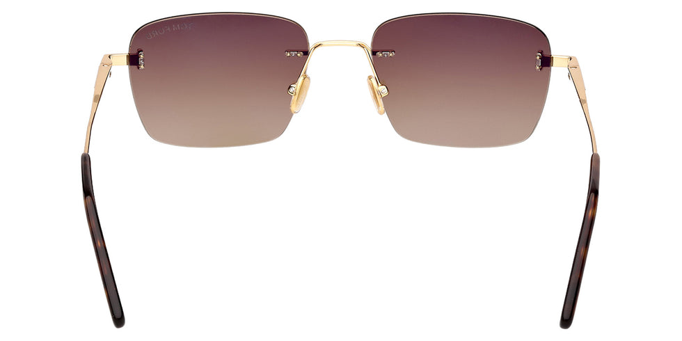 Tom Ford® FT1354 Sunglasses - Shiny Deep Gold/Gradient Brown