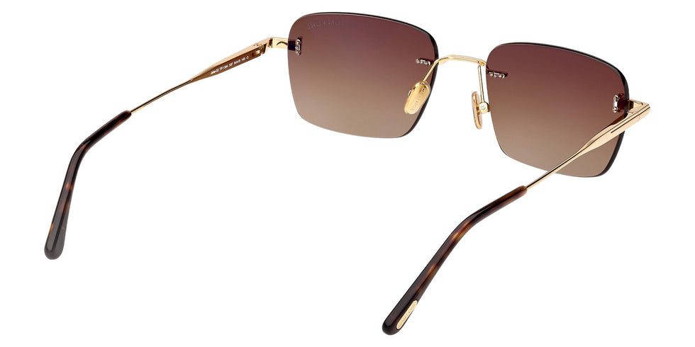 Tom Ford® FT1354 Sunglasses - Shiny Deep Gold/Gradient Brown