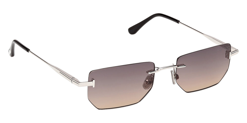 Tom Ford® FT1355 Sunglasses - Shiny Palladium/Gradient Smoke