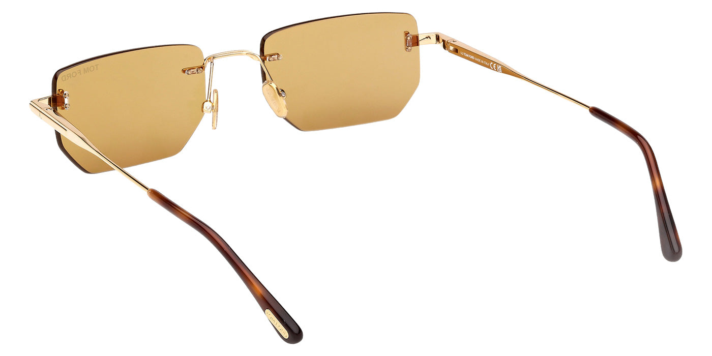Tom Ford® FT1355 Sunglasses - Shiny Deep Gold/Brown