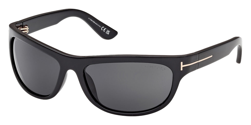 Tom Ford® FT1363 Sunglasses - Shiny Black/Smoke