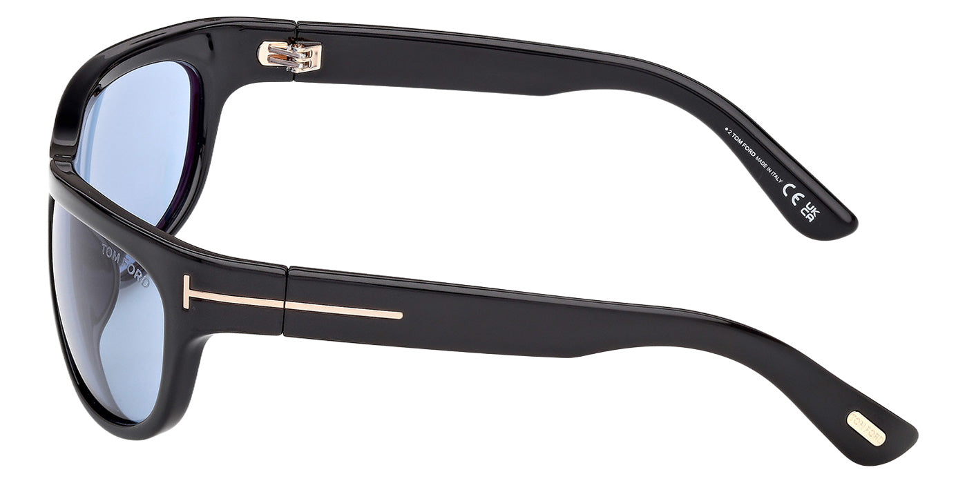 Tom Ford® FT1363 Sunglasses - Shiny Black/Blue