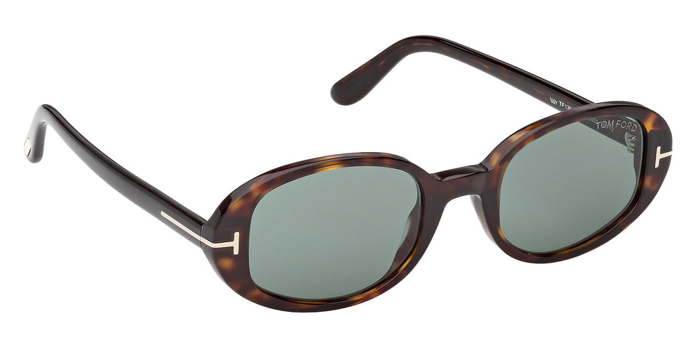 Tom Ford® FT1364 Sunglasses - Dark Havana/Green