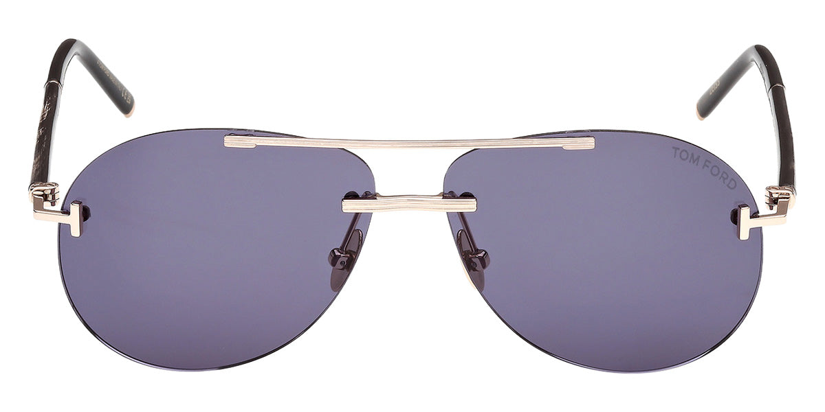 Tom Ford® FT1375-P Sunglasses FT1375-P 28V 59 - 28V - Shiny Rose Gold/Black Horn