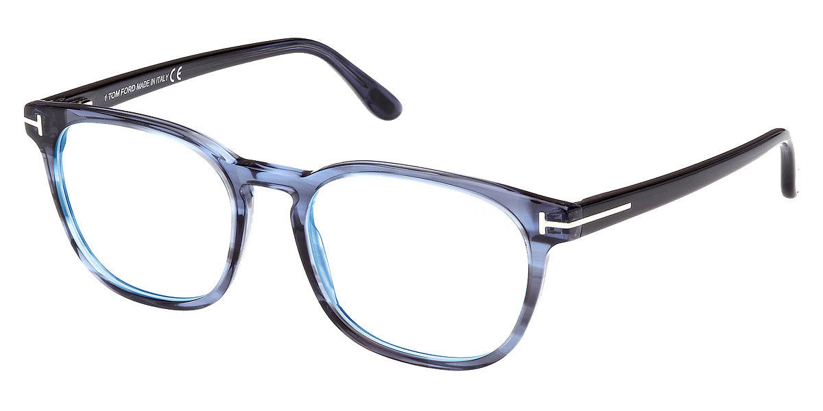 Tom Ford® FT5868-B FT5868-B 092 53 - 092 - Blue/Striped / Blue/Striped Eyeglasses