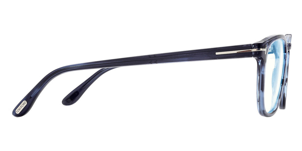Tom Ford® FT5868-B FT5868-B 020 53 - 020 - Shiny Transparent Striped Grey, t" Logo / Blue Block Lenses" Sunglasses