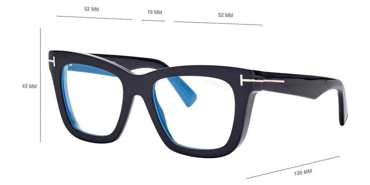Tom Ford® FT5881-B FT5881-B 001 52 - 001 - Shiny Black / Shiny Black Eyeglasses