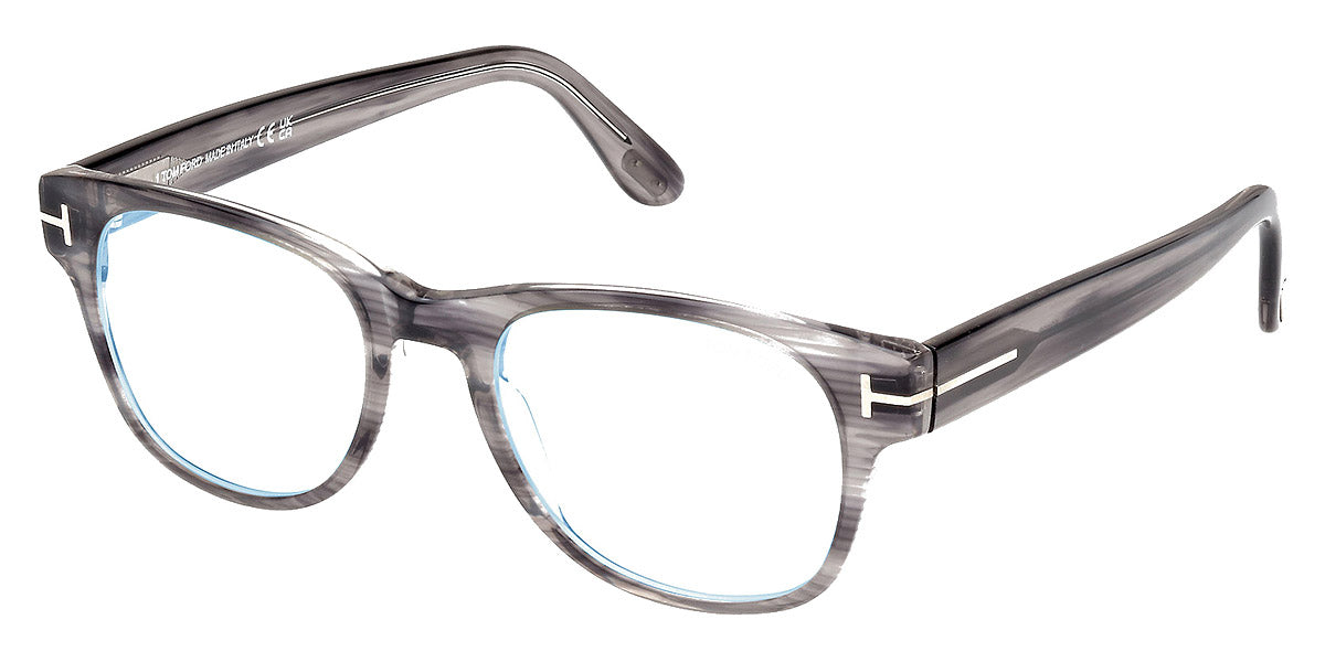 Tom Ford® FT5898-B FT5898-B 020 52 - 020 - Grey/Striped / Shiny Grey Eyeglasses