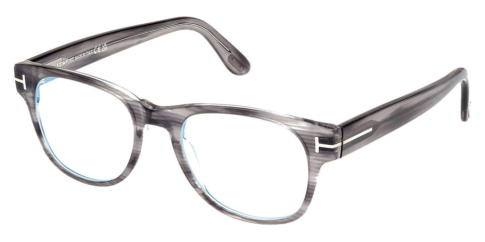 Tom Ford® FT5898-B FT5898-B 020 52 - 020 - Grey/Striped / Shiny Grey Eyeglasses