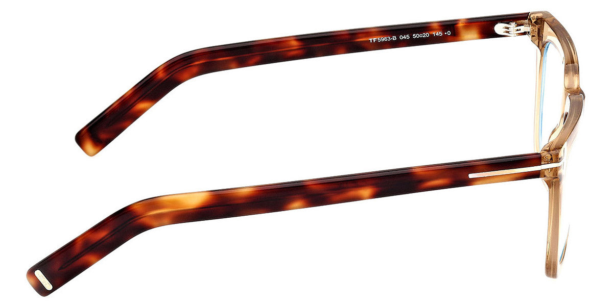 Tom Ford® FT5963-B FT5963-B 045 50 - 045 - Shiny Light Brown / Blonde Havana Eyeglasses
