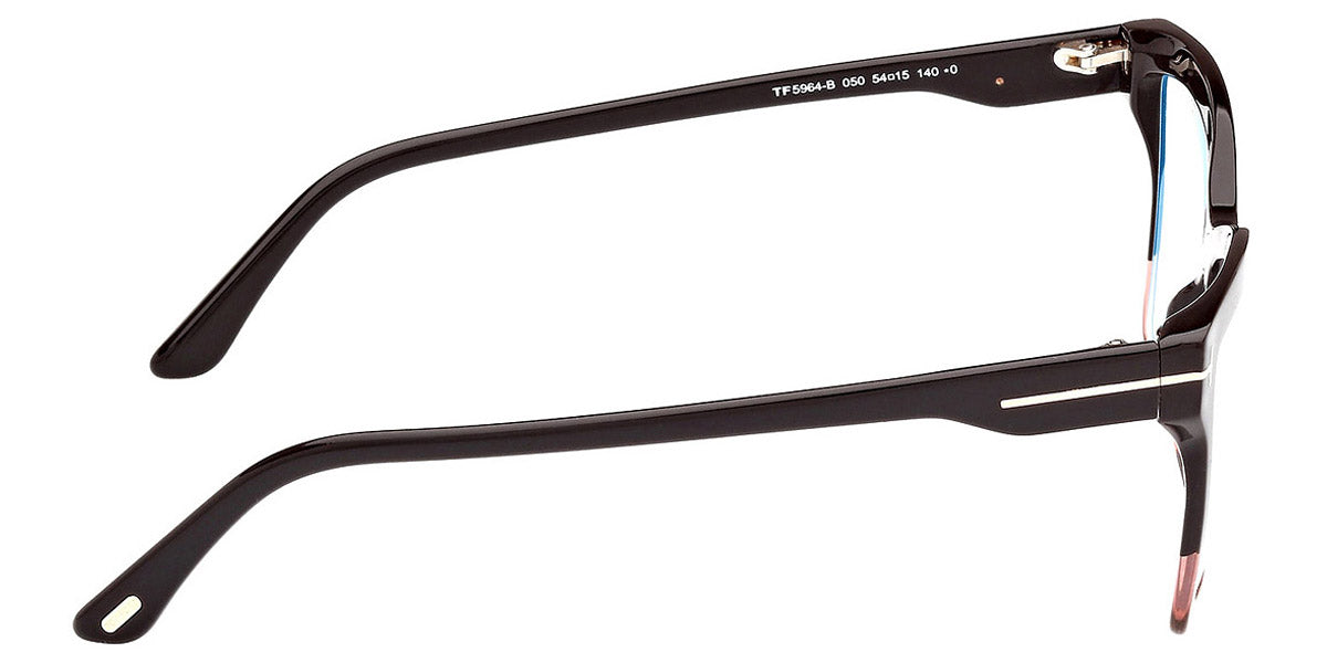 Tom Ford® FT5964-B FT5964-B 050 54 - 050 - Light Brown/Monocolor / Shiny Dark Brown Eyeglasses