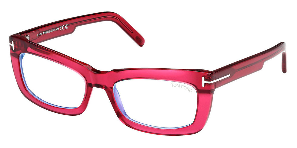 Tom Ford® FT5966-B FT5966-B 075 55 - 075 - Shiny Dark Fuxia / Shiny Dark Fuxia Eyeglasses