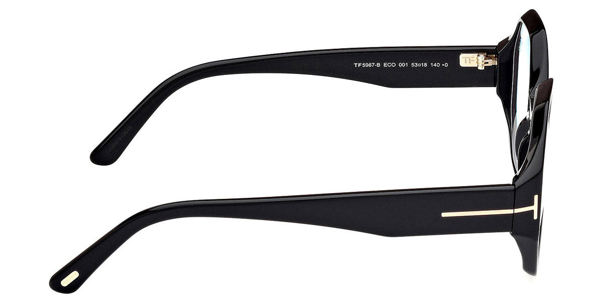 Tom Ford® FT5967-B FT5967-B 001 53 - 001 - Shiny Black / Shiny Black Eyeglasses