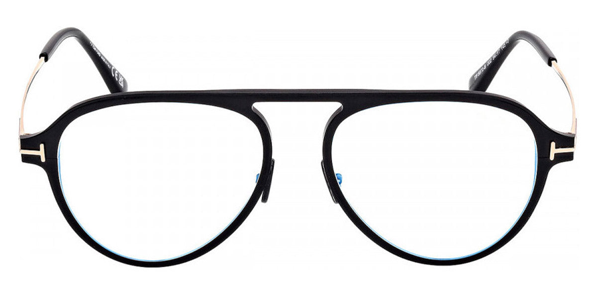 Tom Ford® FT5972-B FT5972-B 002 54 - 002 - Matte Black / Shiny Rose Gold Eyeglasses