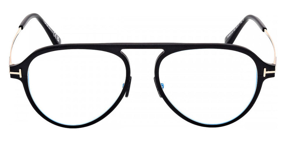 Tom Ford® FT5972-B FT5972-B 002 54 - 002 - Matte Black / Shiny Rose Gold Eyeglasses