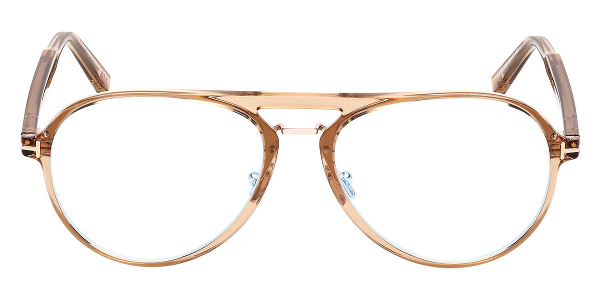 Tom Ford® FT5981-B FT5981-B 045 57 - 045 - Shiny Light Brown / Shiny Light Brown Eyeglasses