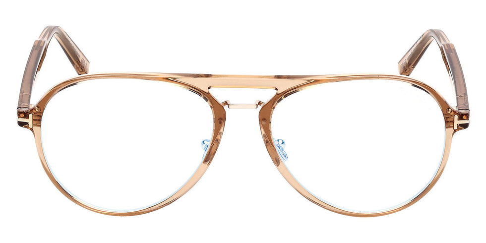 Tom Ford® FT5981-B FT5981-B 045 57 - 045 - Shiny Light Brown / Shiny Light Brown Eyeglasses