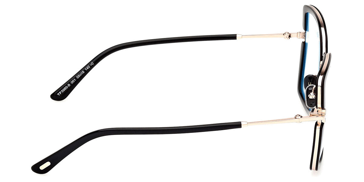 Tom Ford® FT5985-B FT5985-B 001 55 - 001 - Shiny Black / Shiny Black Eyeglasses