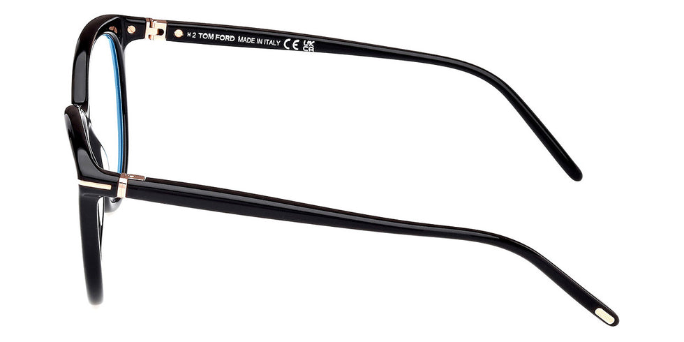 Tom Ford® FT5990-B FT5990-B 001 55 - Shiny Black / Blue Filter Sunglasses