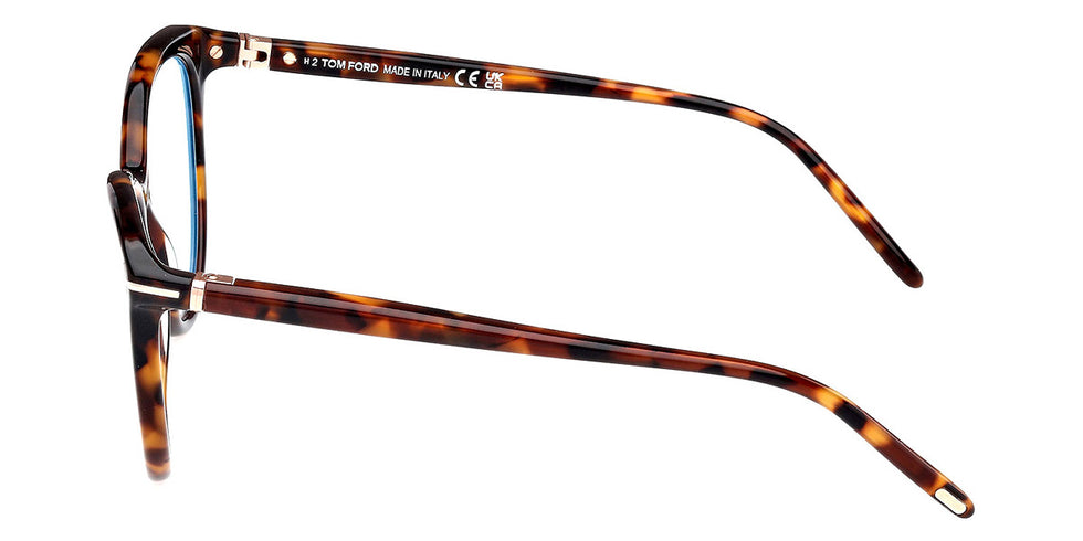 Tom Ford® FT5990-B FT5990-B 052 55 - Dark Havana / Blue Filter Sunglasses