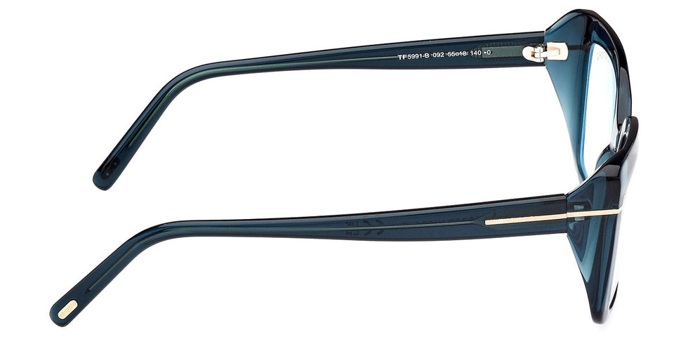 Tom Ford® FT5991-B FT5991-B 092 55 - 092 - Shiny Blue / Shiny Blue Eyeglasses