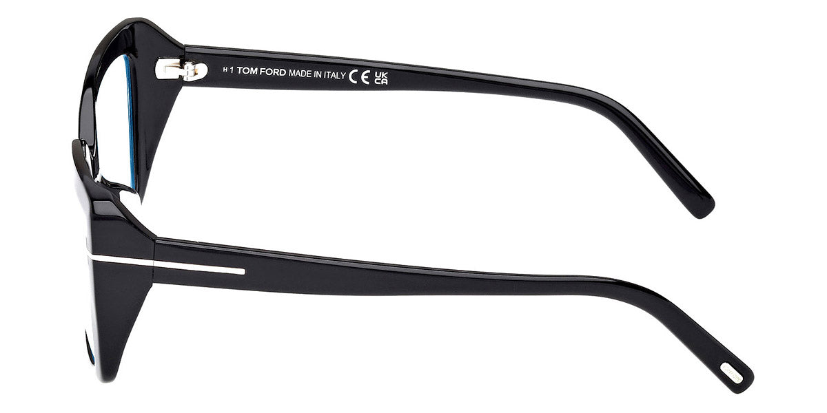 Tom Ford® FT5991-F-B FT5991-F-B 001 56 - Shiny Black / Blue Filter Sunglasses