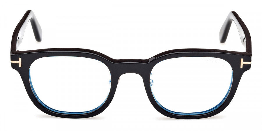 Tom Ford® FT6020-D-B FT6020-D-B 001 49 - Shiny Black / Blue Filter Eyeglasses